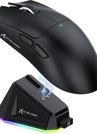 Мышь беспроводная игровая attack shark x11 ,paw3311, 22000 dpi 2,4g+bluetooth black