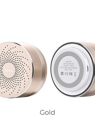 Колонка беспроводная bluetooth hoco bs5 swirl tarnish золотая