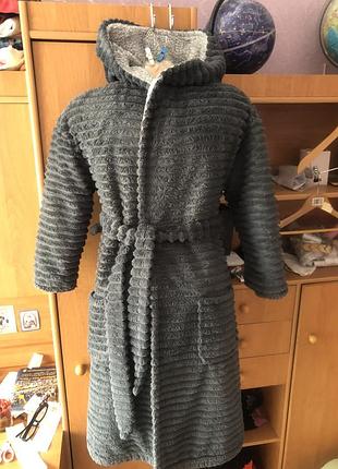Халат дуже теплий подвійний мягусенький 10-11 p. 140-146 см, m&s.