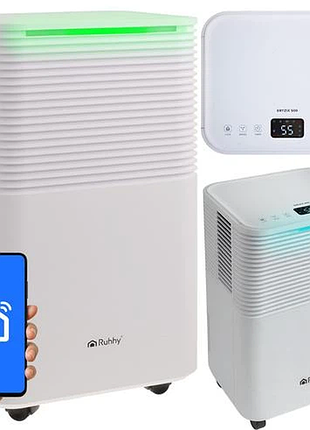 Потужний конденсаційний осушувач повітря, поглинач вологи ruhhy dryzix smart wifi 200 вт об'єм 2 л, 12 л/день (26498)