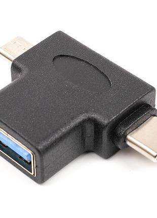 Переходник powerplant usb 3.0 type-c, microusb (m) - usb 3.0 otg af