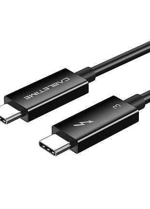 Кабель cabletime thunderbolt 3, type-c - type-c, 40gbps, 100w, 20v/ 5a, 5k/ 60hz, 0.5 м (ct31e)
