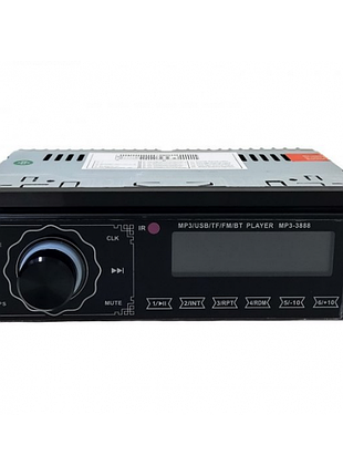Автомагнитола 3888 iso+fm+usb+sd+aux+bluetooth 4x50w 1din магнитола с пультом сенсорный дисплей