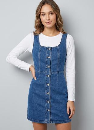 Нове брендове джинсове плаття міні "denim co" на ґудзиках. розмір uk4/eur32.