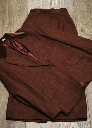 Laura ashley юбка пиджак шерсть 2