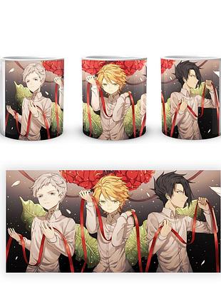 Кружка geekland the promised neverland обещанный неверленд норман эмма рей с красной лентой nv 02.454