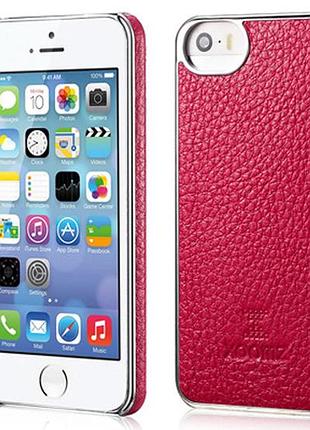 Чохол xoomz для iphone 5/5s/5se litchi pattern leather electroplating rose (back cover) (xip506)
