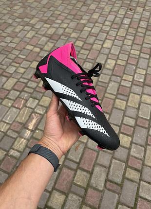 Adidas predator accuracy 3 бутси футбольні чорні рожеві оригінал копки буци 44 gw4589