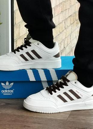 Кроссовки adidas drop step мужские белые кожаные адидас (размеры: 41,43,44,45,46) 94-5