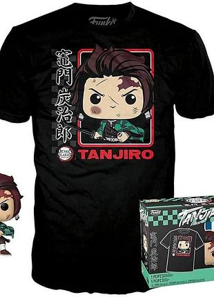 Набір funko pop tee set фанко поп demon slayer tanjiro клинок, що розсікає демонів танджиро 10 см ds bl k867 l
