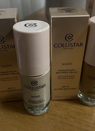 Collistar, nudo second skin foundation spf 15 роз'яснюючий тональний крем з розгладжуючим ефектом