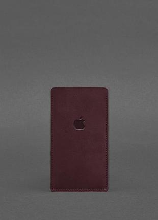 Шкіряний чохол для iphone 11 бордовий crazy horse