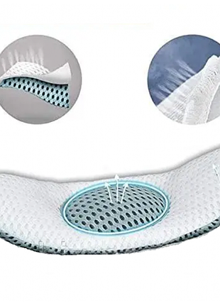 Ортопедическая подушка для сна под поясницу support pillow с 3d-сеткой овальная