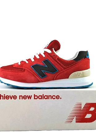 Мужские кроссовки new balance 574 красные нью балансе (размеры: 42,43) видео обзор