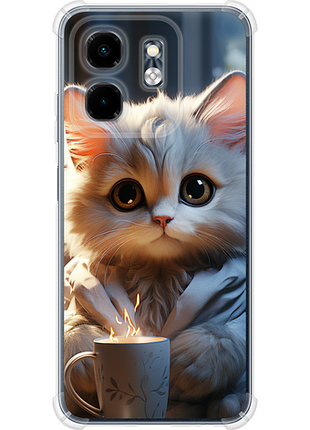 Чохол на infinix smart 9 білий кіт "5646u-3809-851"