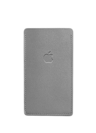 Кожаный чехол для iphone 11 серый 4