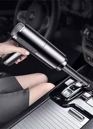 Ручний автомобільний пилосос в автомобіль від прикурювача ,мережевий автопилосос в машину 120 вт,чорний