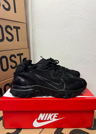 Кросівки nike react vision black / найк реакт чорні 40 41 42 43 44 45