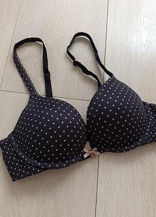 Бюстгальтер в горошок бюст котоновий ліф пушап victoria's secret 70b