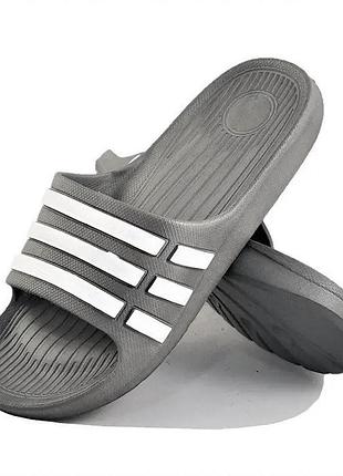 Шлёпанцы тапочки adidas сланцы серые мужские адидас (размеры: 41)