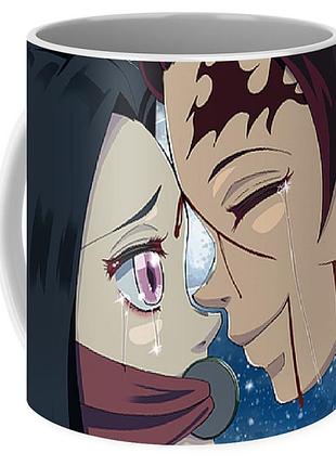 Кружка demon slayer kimetsu no yaiba клинок, рассекающий демонов незуко и танджиро ky.02.16
