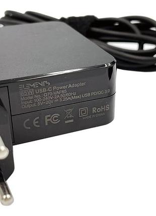 Блок питания для ноутбука usb type-c 65w elements (q70-vaf65) 2