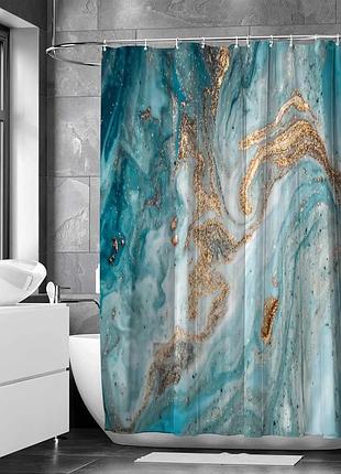 Шторка для ванны из полиэстера водонепроницаемая bathlux 180x180 см с кольцами, занавеска для ванной комнаты