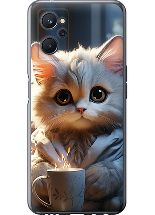 Чохол на realme 9i білий кіт "5646u-2705-851"