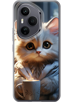Чохол на huawei honor 400 pro 5g білий кіт "5646u-4036-851"