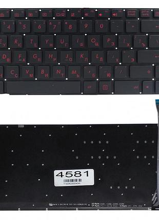 Клавіатура asus rog gl752vw gl752vw gl552 gl552jx gl552vw gl552vx pwr чорна без рамки прямий enter підсвітка red original prc
