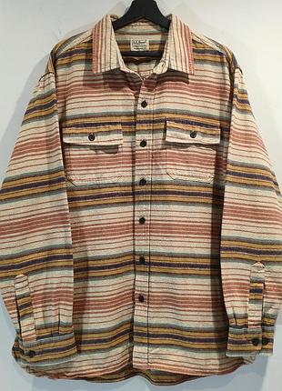 Вінтажная фланелевая рубашка l.l.bean flannel western l l bean