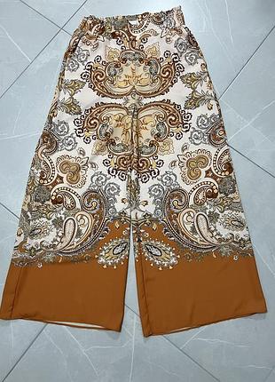 Штани брюки палаццо scarf print