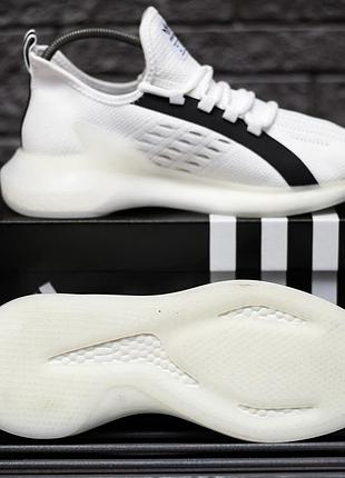Кроссовки adidas белые мужские адидас изи boost летние сеточка (размеры: 41,42,43,44)