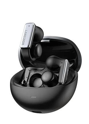 Бездротові bluetooth-навушники langsdom ts28 із затискачем для вух black