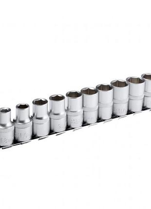 Набор головок, 1/2" - 8,10,12,13,14,15,16,17,18,19 мм crv. 10 ед. cr-v intertool et-6012