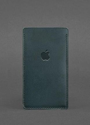 Кожаный чехол для iphone 11 зеленый краст 3