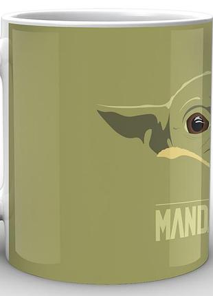 Кухоль geekland зоряні війни мандаларець йода на зеленому фоні star wars the mandalorian tm.04.18