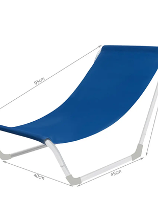 Шезлонг раскладной malatec 23563 синий