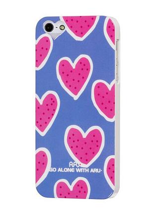 Чехол aru для iphone 5/5s/5se madly in love blue