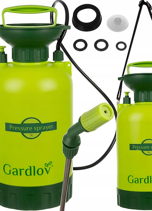 Опрыскиватель садовый ручной помповый gardlov 5 л длинная штанга + шланг 150 см (25581)
