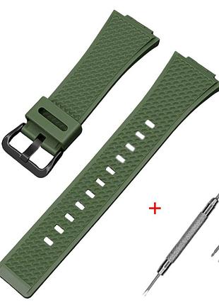 Ремешок для casio g-shock ga-100/110 army green bk