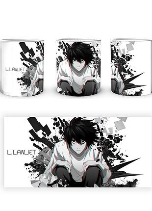 Кружка death note тетрадь смерти l сидит cp 03.381.679
