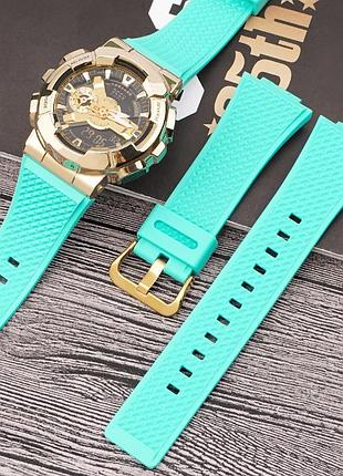 Ремешок для casio g-shock ga-100/110 light green gd 3
