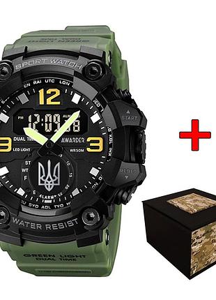 Awarder 003 трезуб серебро army green-black