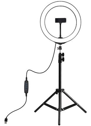 Кольцевая usb led лампа puluz pkt3035 10" + штатив 1.1 м