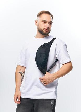 Бананка under armour 1000d чорна, лого чорне #
