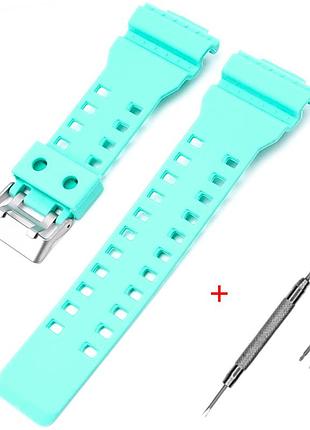 Ремешок для casio g-shock ga-100/110 light green si