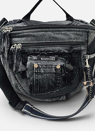 Авторська джинсова сумка crossbody / апсайклінг / джинс