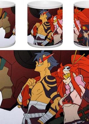 Кружка gurren lagann - симон, камина, ёко gg 01.09