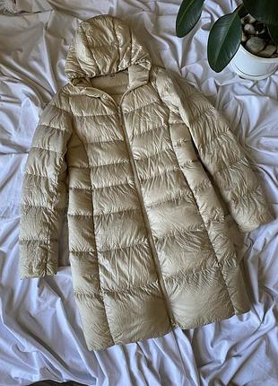 Удлиненный ультралёгкий пуховик uniqlo м